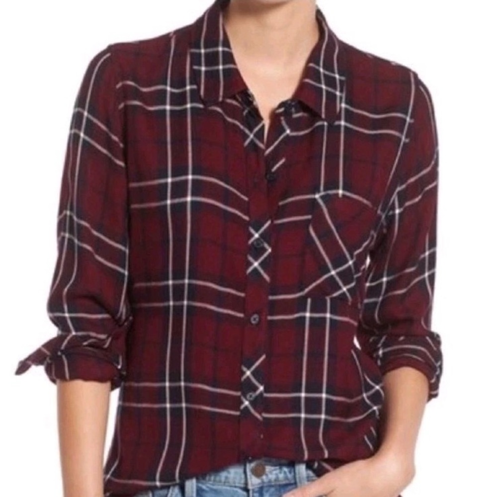 Rails Hunter Flannel — Cabernet Navy